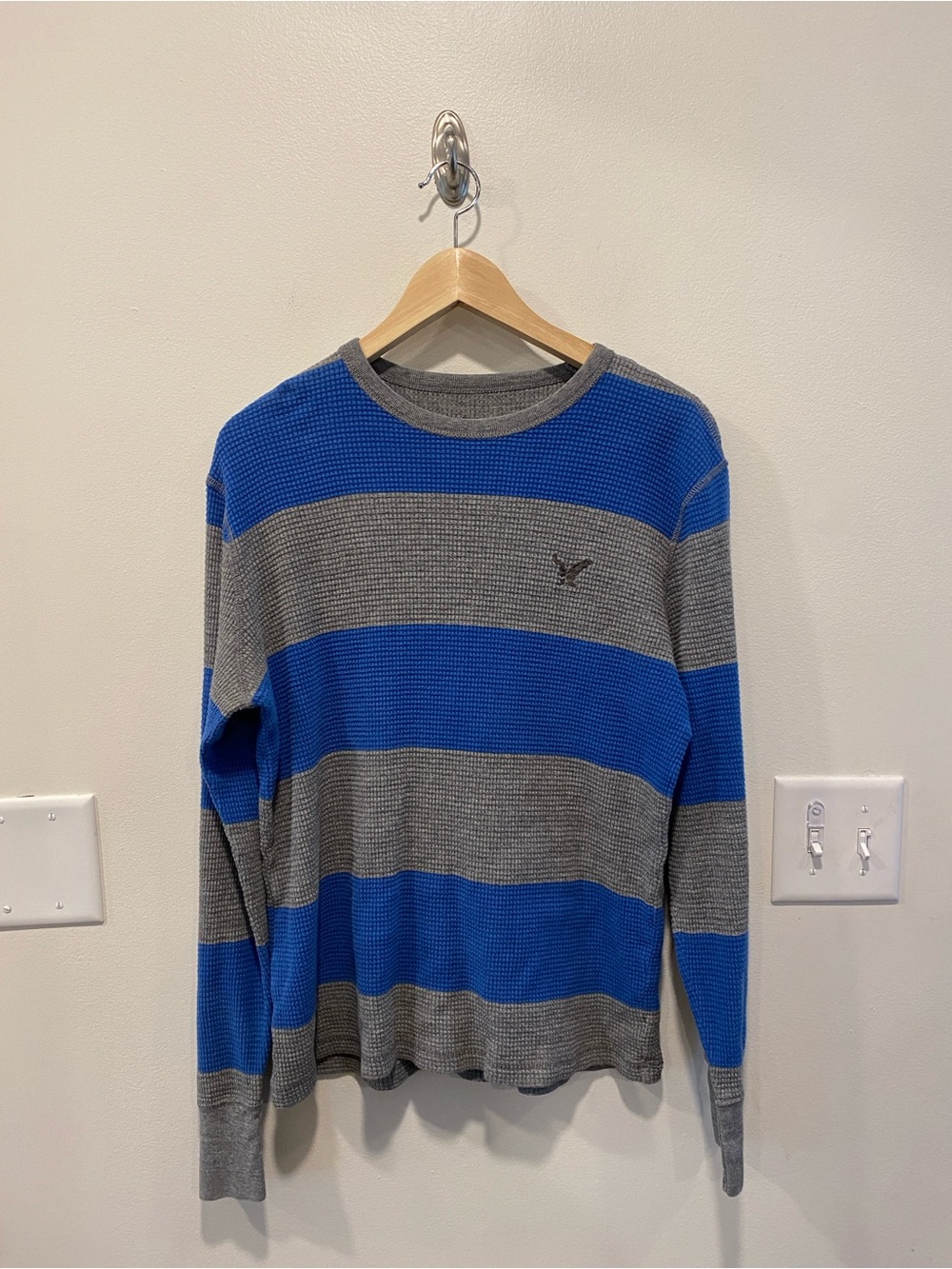 Y2K American Eagle Mens Vintage Fit size medium waffle thermal preppy grunge